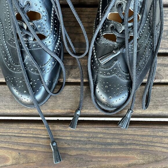 Hector Russell Kiltmaker Oxford Open Lace Leather Shoes Men's Size 11 - Picture 9 of 12